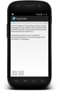 Screenshot of ReadToMe